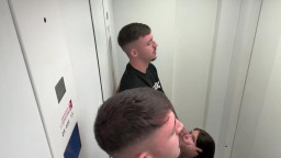 Rossa Vaxx - We Fuck In The Elevator And A Neighbor Catches Us